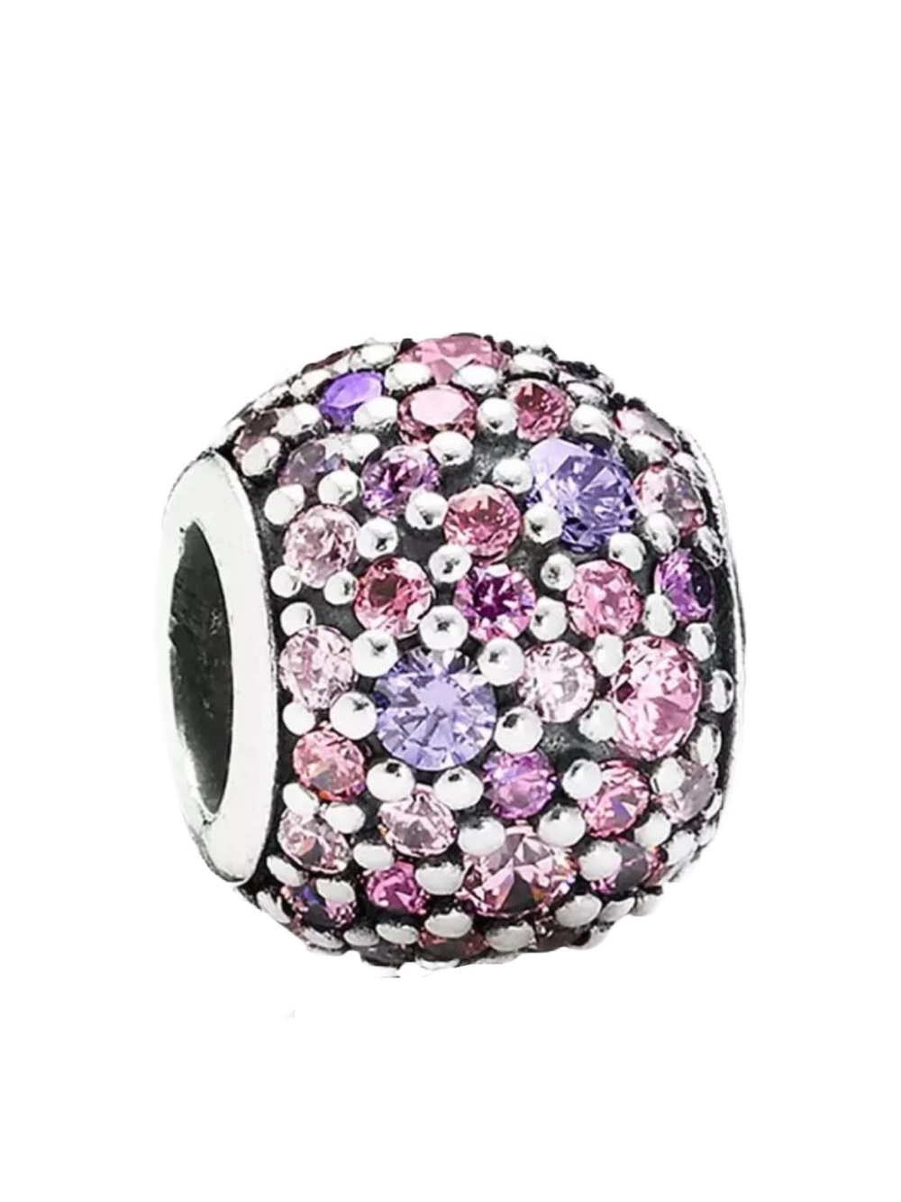 S925 Pink & Purple Crystal Pavé Charm - NWOT